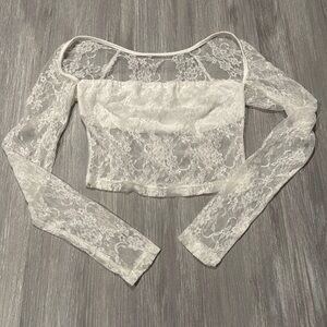 SHEIN White Lace Top